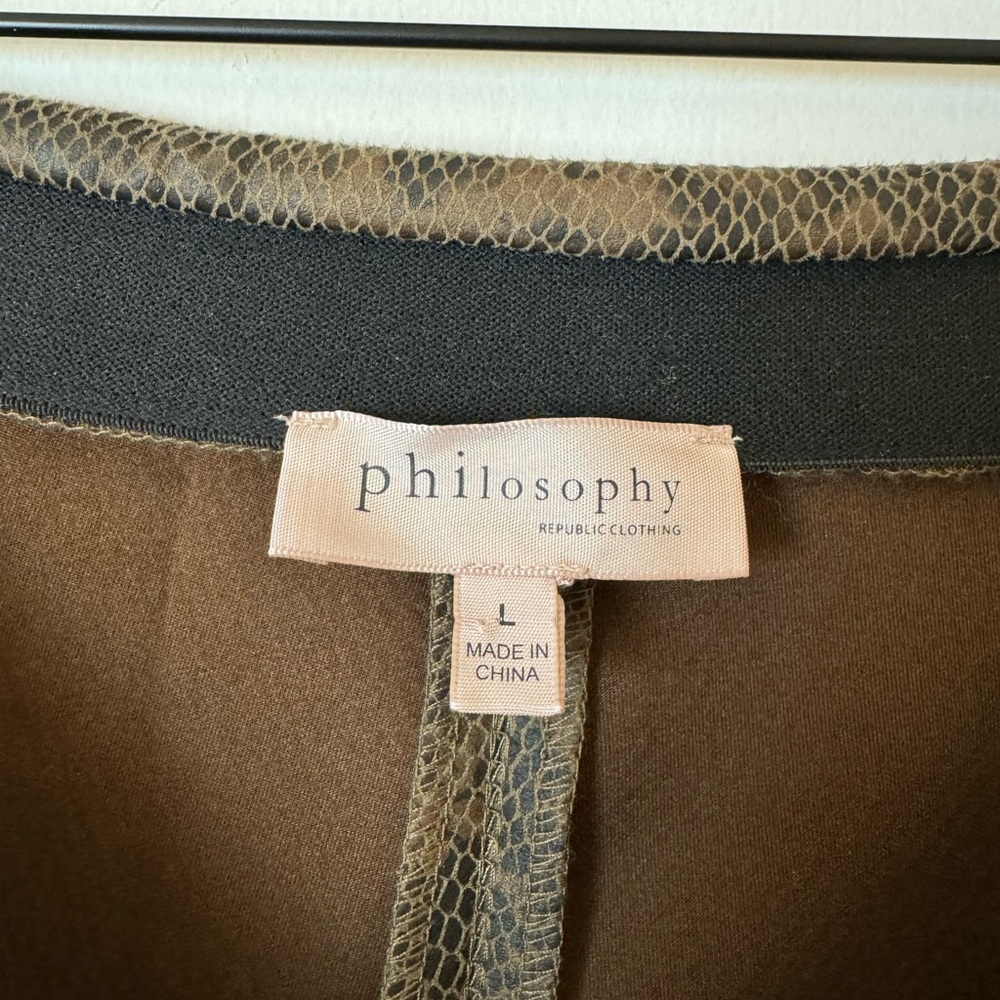 Philosophy Pants - Size L - Python Print - Euc - … - image 3